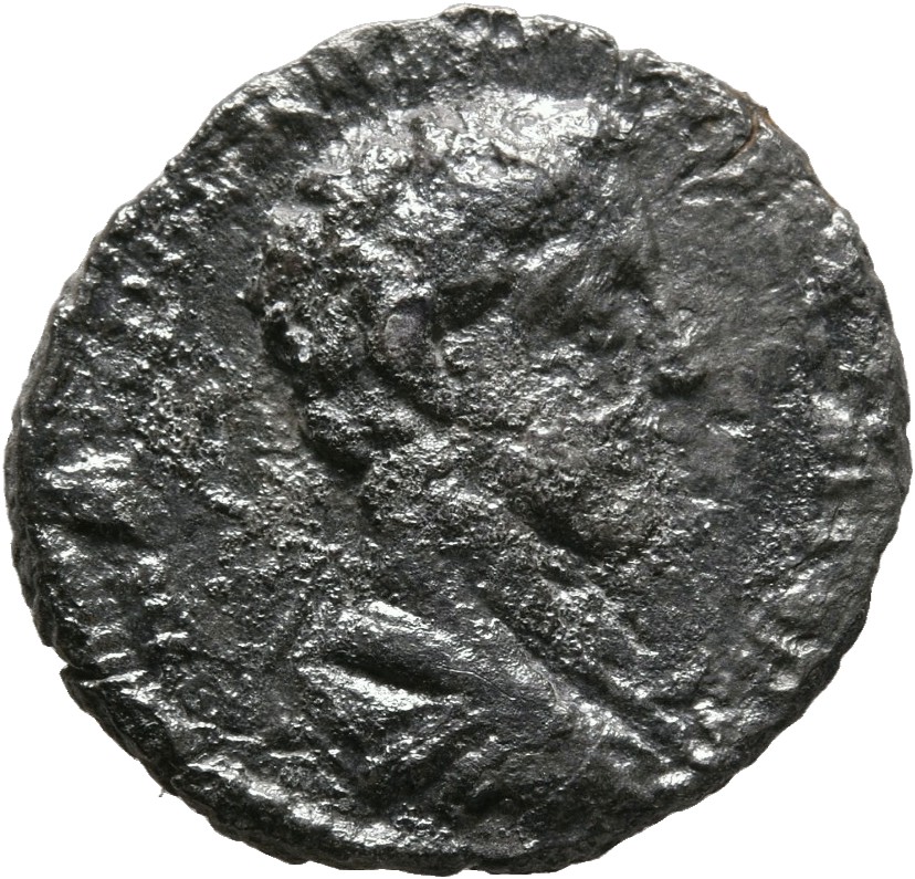 RIC III Marcus Aurelius 611 Marcus Aurelius obverse, Bust of Commodus, bare-headed, draped, cuirassed, right