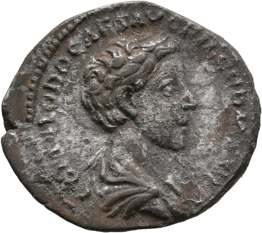 RIC III Marcus Aurelius 611 Marcus Aurelius obverse, Bust of Commodus, bare-headed, draped, cuirassed, right