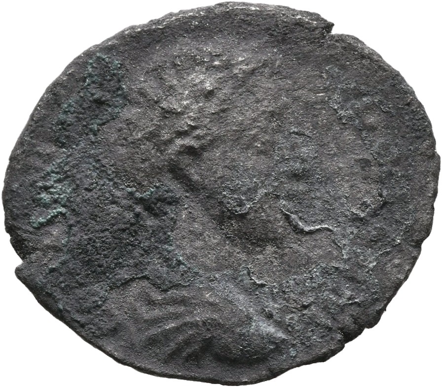 RIC III Marcus Aurelius 622 Marcus Aurelius obverse, Bust of Commodus, bare-headed, draped, right