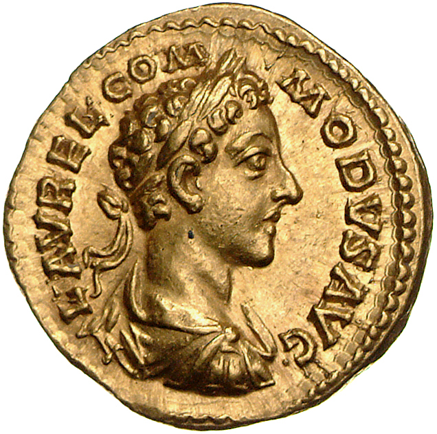 RIC III Marcus Aurelius 648 Marcus Aurelius obverse, Bust of Commodus, laureate, draped, cuirassed, right