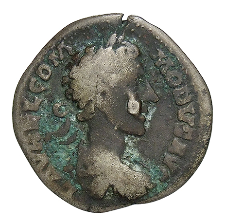 RIC III Marcus Aurelius 649 Marcus Aurelius obverse, Bust of Commodus, laureate, draped, cuirassed, right