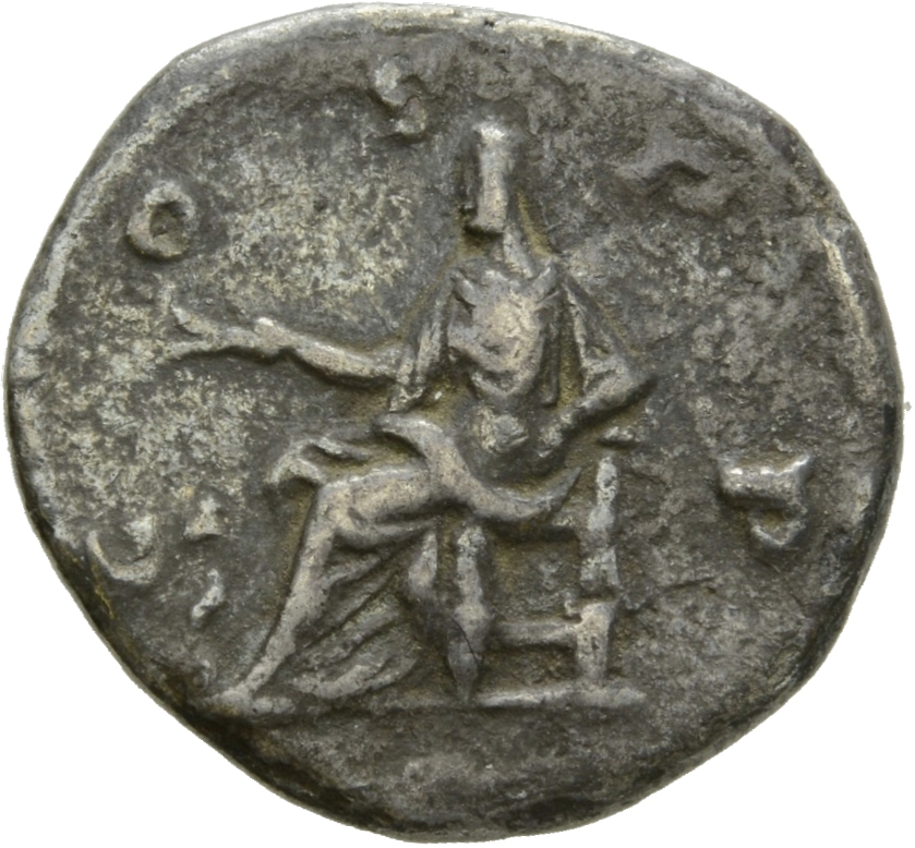 RIC III Marcus Aurelius 654 Marcus Aurelius reverse, Salus, draped, seated left on low seat, holding branch in extended ri...