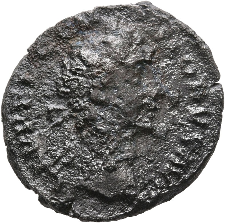 RIC III Marcus Aurelius 666 Marcus Aurelius obverse, Head of Commodus, laureate, right