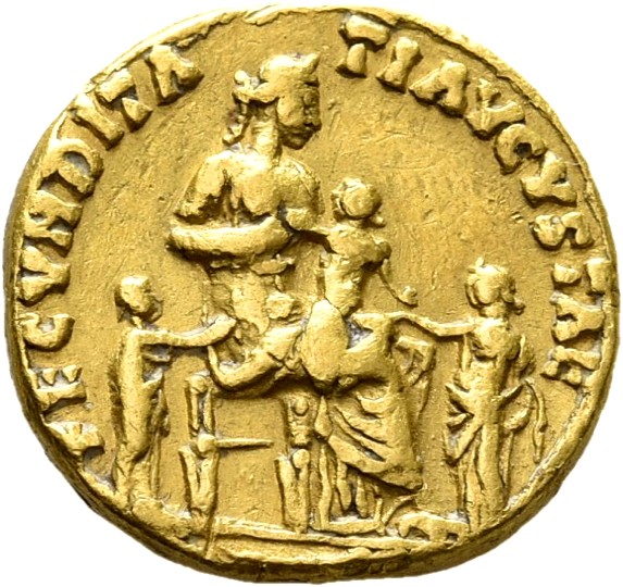 RIC III Marcus Aurelius 681 Marcus Aurelius reverse, Fecunditas, draped, seated right on low seat, holding a child on her ...