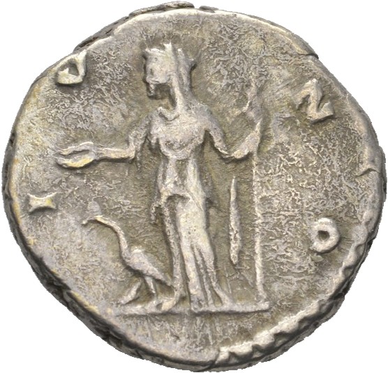 RIC III Marcus Aurelius 688 Marcus Aurelius reverse, Juno, veiled, draped, standing left, holding patera in extended right...