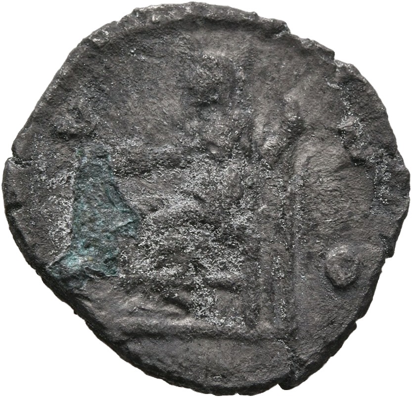RIC III Marcus Aurelius 690 Marcus Aurelius reverse, Juno, draped, seated left on low seat, holding patera in extended rig...