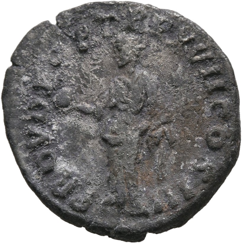 RIC III Marcus Aurelius 71 Marcus Aurelius reverse, Providentia, draped, standing left, holding globe on extended right ha...