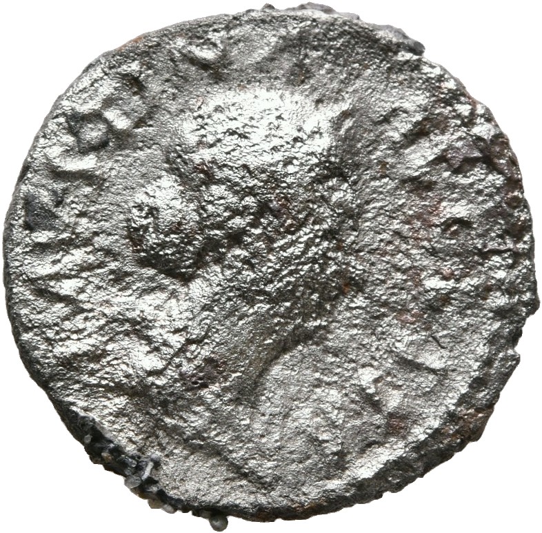 RIC III Marcus Aurelius 711 Marcus Aurelius obverse, Bust of Faustina the Younger, bare-headed, hair waved and fastened in...
