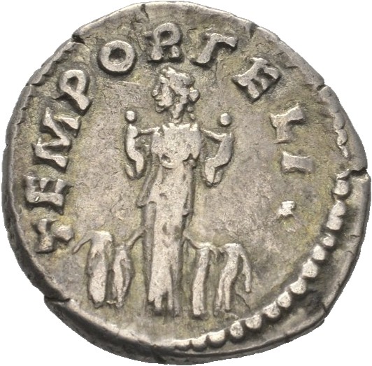 RIC III Marcus Aurelius 719 Marcus Aurelius reverse, Faustina, draped, standing left, holding two infants in her arms; at ...