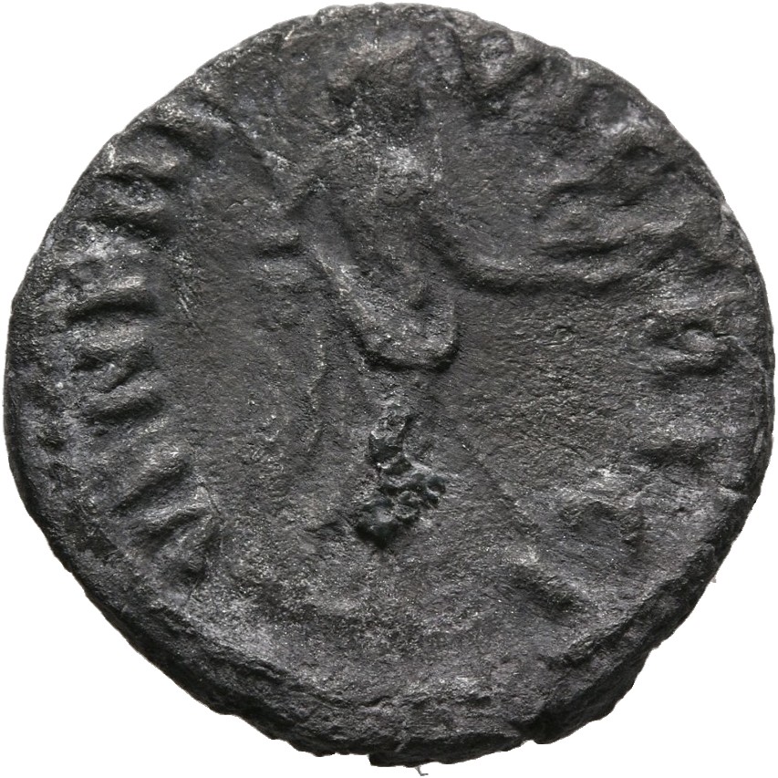 RIC III Marcus Aurelius 723 Marcus Aurelius reverse, Venus, naked to the waist, standing right, leaning on column, holding...