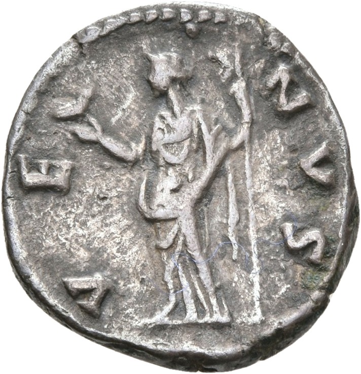 RIC III Marcus Aurelius 730 Marcus Aurelius reverse, Venus, draped, standing left, holding dove in right hand and sceptre ...