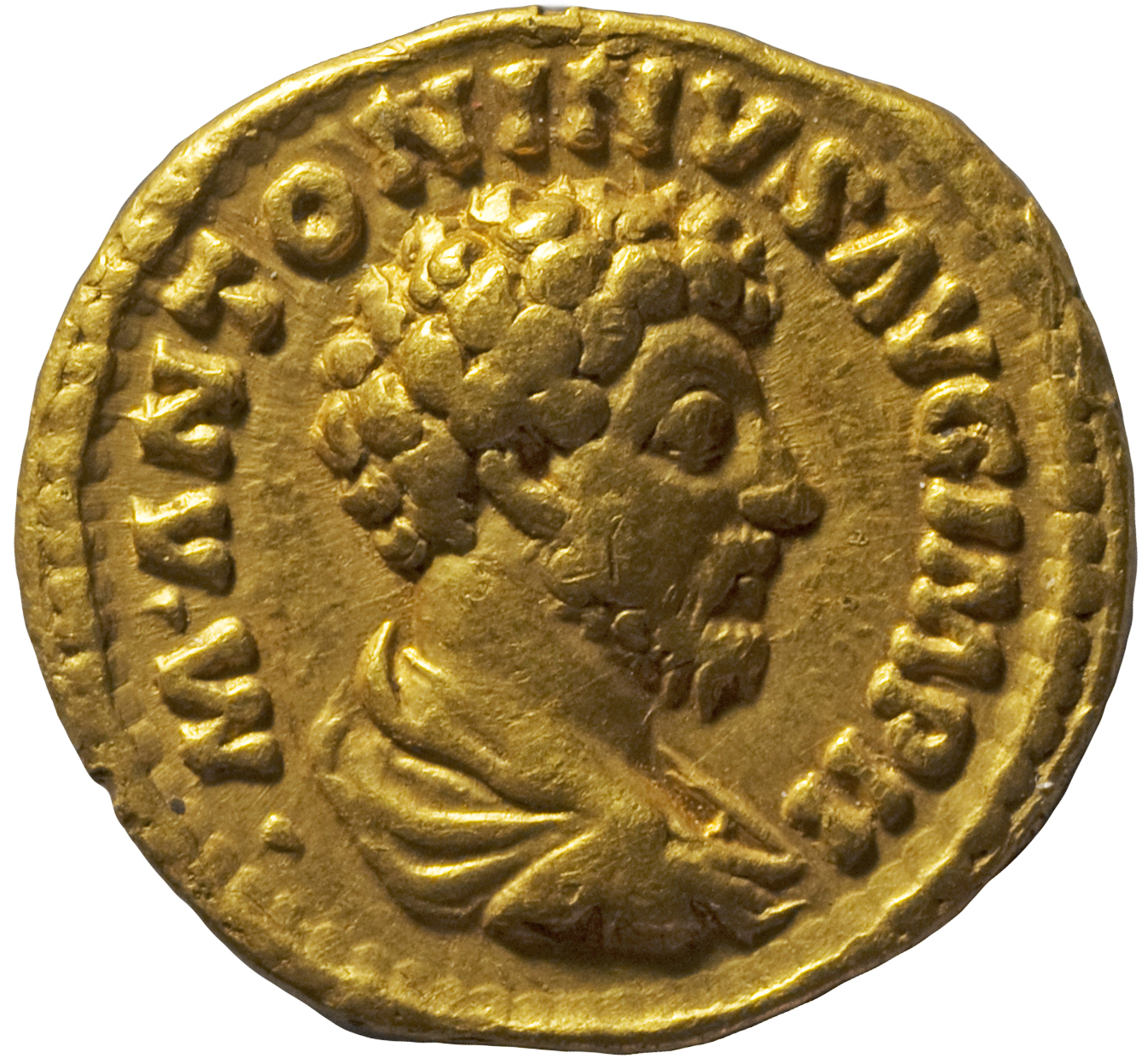 RIC III Marcus Aurelius 75 Marcus Aurelius obverse, Bust of Marcus Aurelius, bare-headed, draped, cuirassed, right