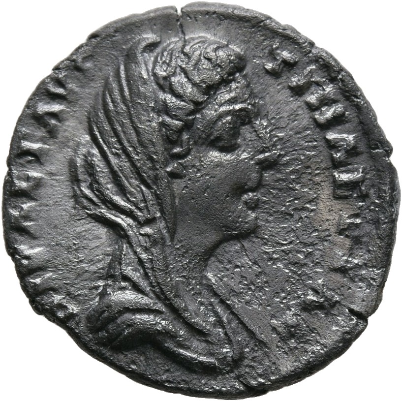RIC III Marcus Aurelius 753 Marcus Aurelius obverse, Bust of Diva Faustina the Younger, diademed, veiled, hair waved and f...