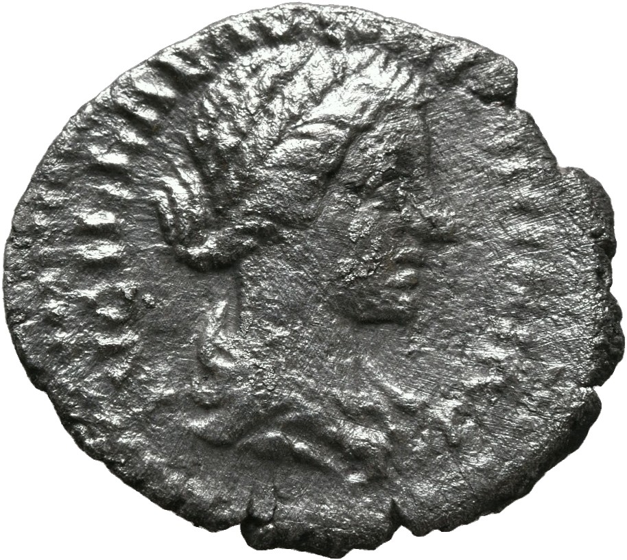 RIC III Marcus Aurelius 762 Marcus Aurelius obverse, Bust of Lucilla, bare-headed, hair waved and fastened in a bun on bac...