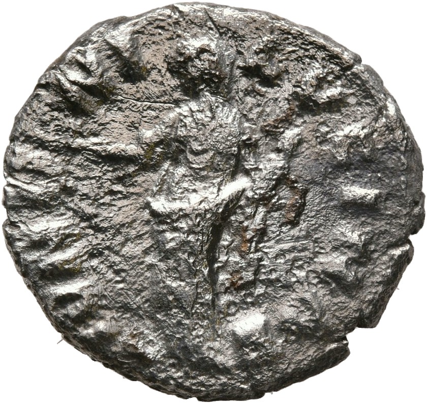 RIC III Marcus Aurelius 771 Marcus Aurelius reverse, Juno, veiled, draped, standing left, raising right hand and holding i...