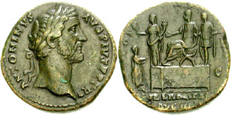 RIC III Marcus Aurelius 774 Marcus Aurelius obverse, Bust of Lucilla, bare-headed, hair waved and fastened in a bun on bac...