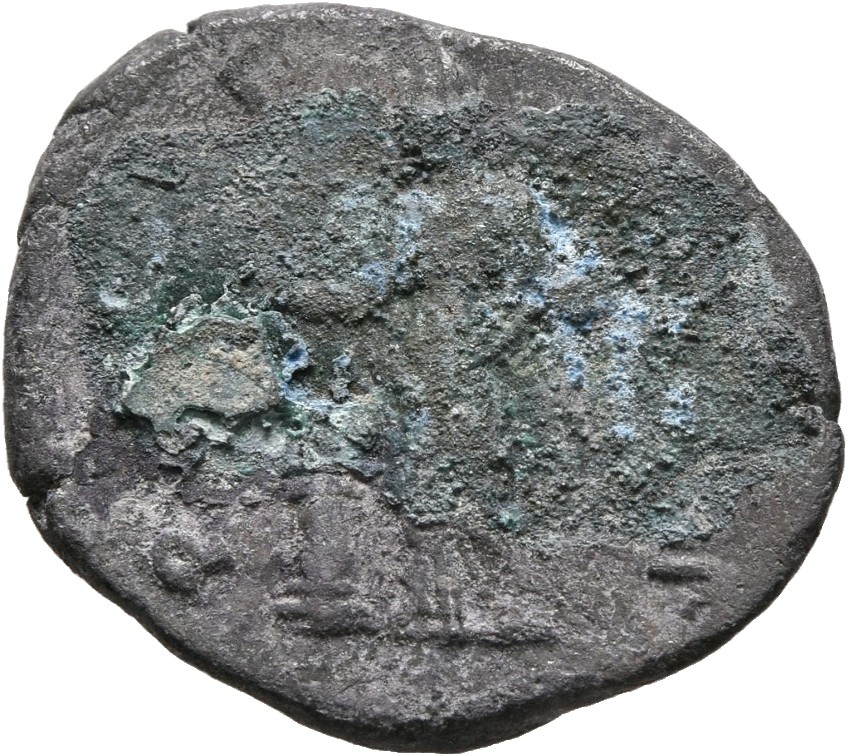 RIC III Marcus Aurelius 775 Marcus Aurelius reverse, Pietas, veiled, draped, standing left, raising right hand above light...