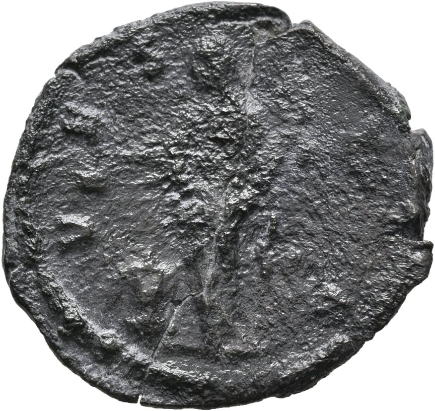 RIC III Marcus Aurelius 788 Marcus Aurelius reverse, Vesta, veiled, standing left next to a decorated and lighted altar, h...