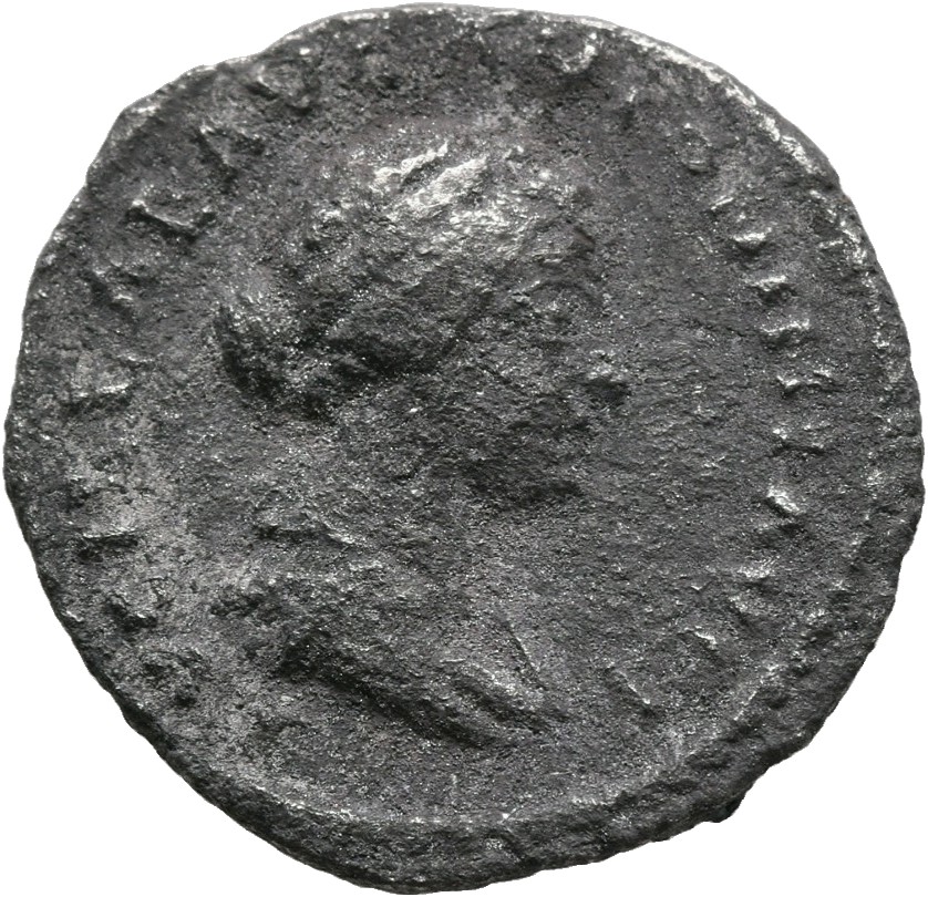 RIC III Marcus Aurelius 792 Marcus Aurelius obverse, Bust of Lucilla, bare-headed, hair waved and fastened in a bun on bac...