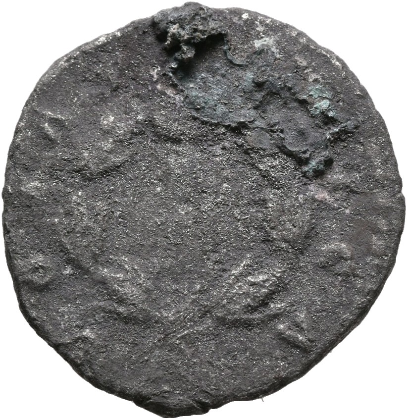 RIC III Marcus Aurelius 792 Marcus Aurelius reverse, Laurel-wreath with dot in the middle