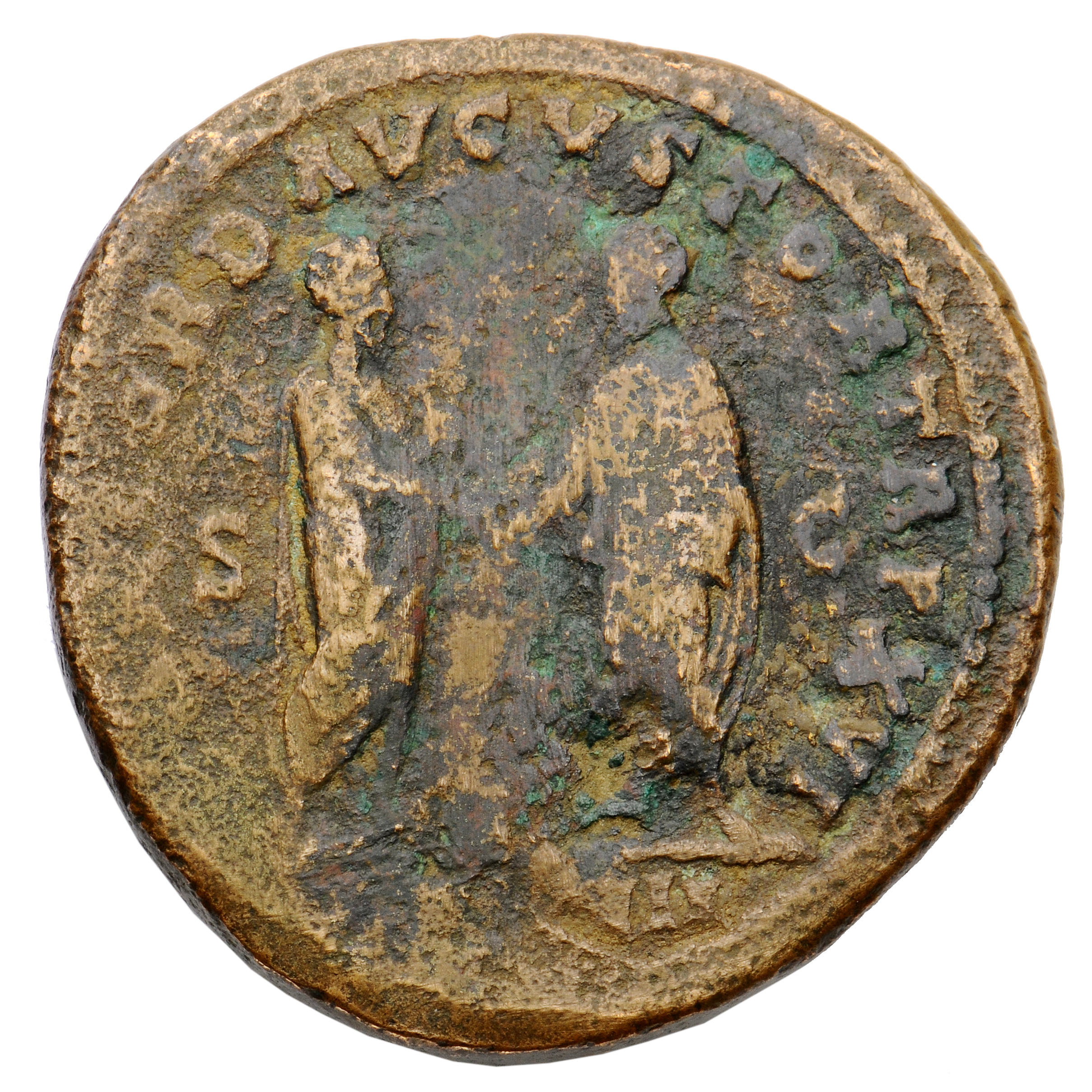 RIC III Marcus Aurelius 827 Marcus Aurelius reverse, Marcus Aurelius and Lucius Verus, togate, standing left and right, fa...