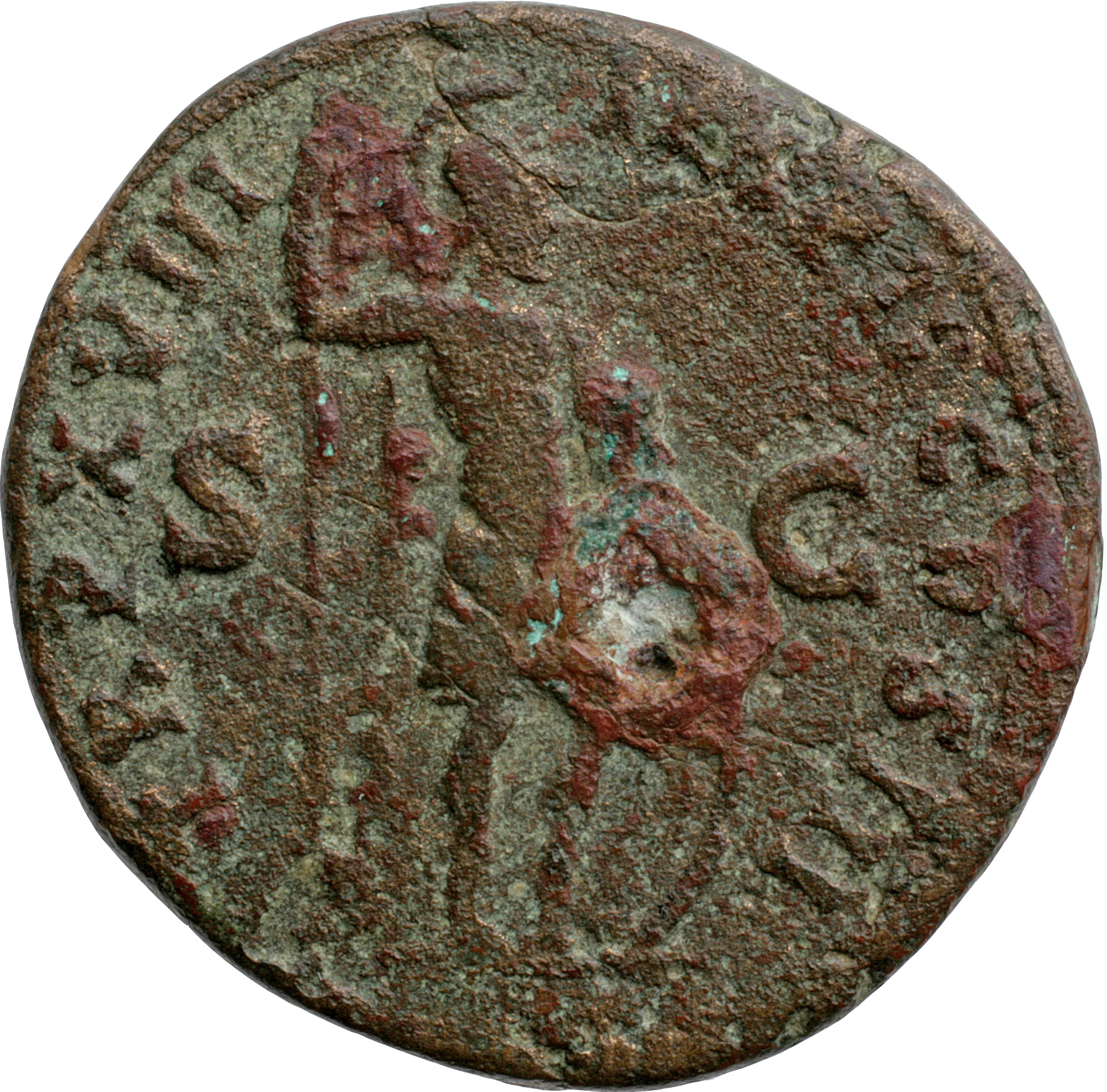 RIC III Marcus Aurelius 861 Marcus Aurelius reverse, Mars, helmeted, in military dress, standing right, holding vertical s...