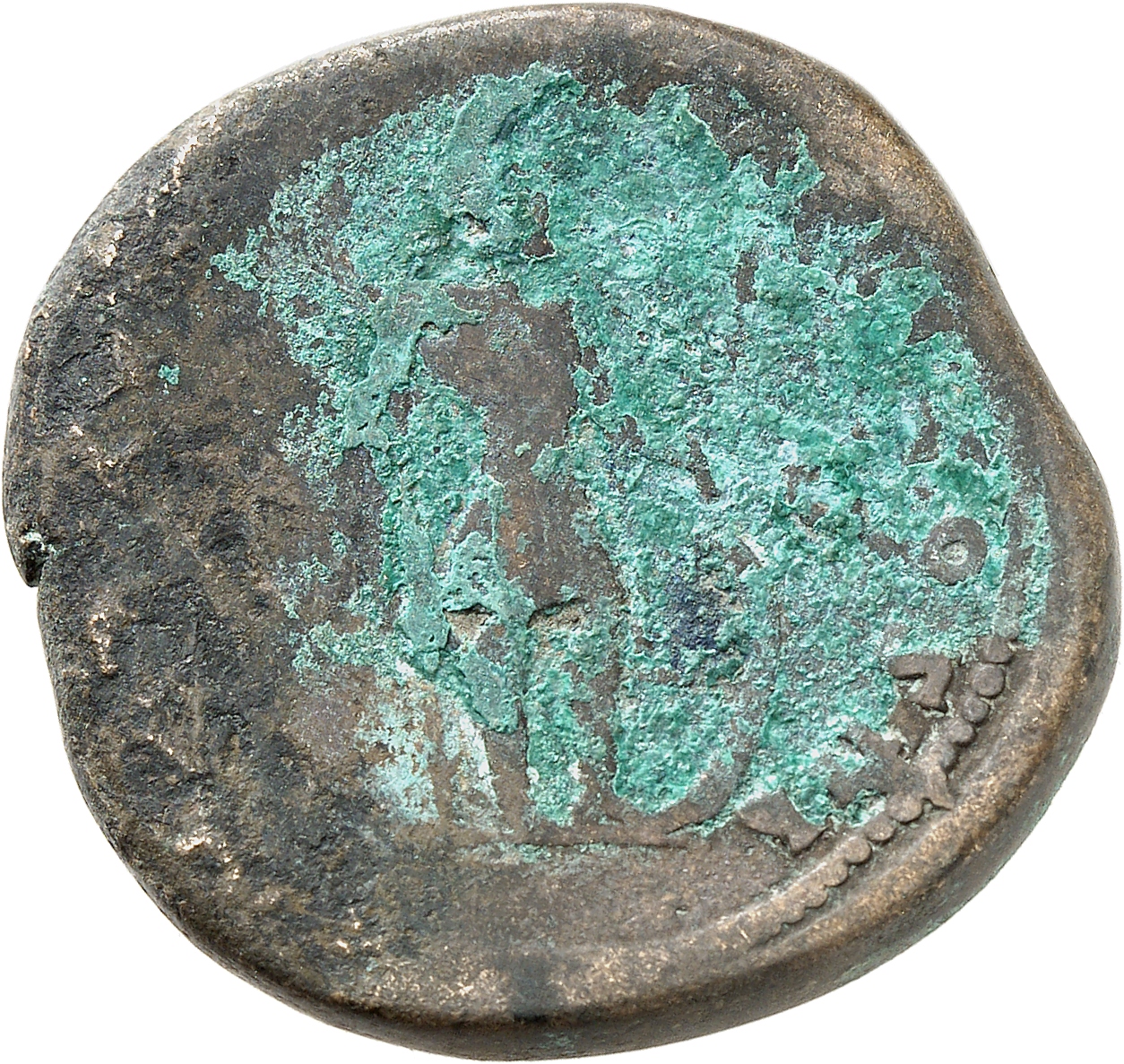 RIC III Marcus Aurelius 861 Marcus Aurelius reverse, Mars, helmeted, in military dress, standing right, holding vertical s...