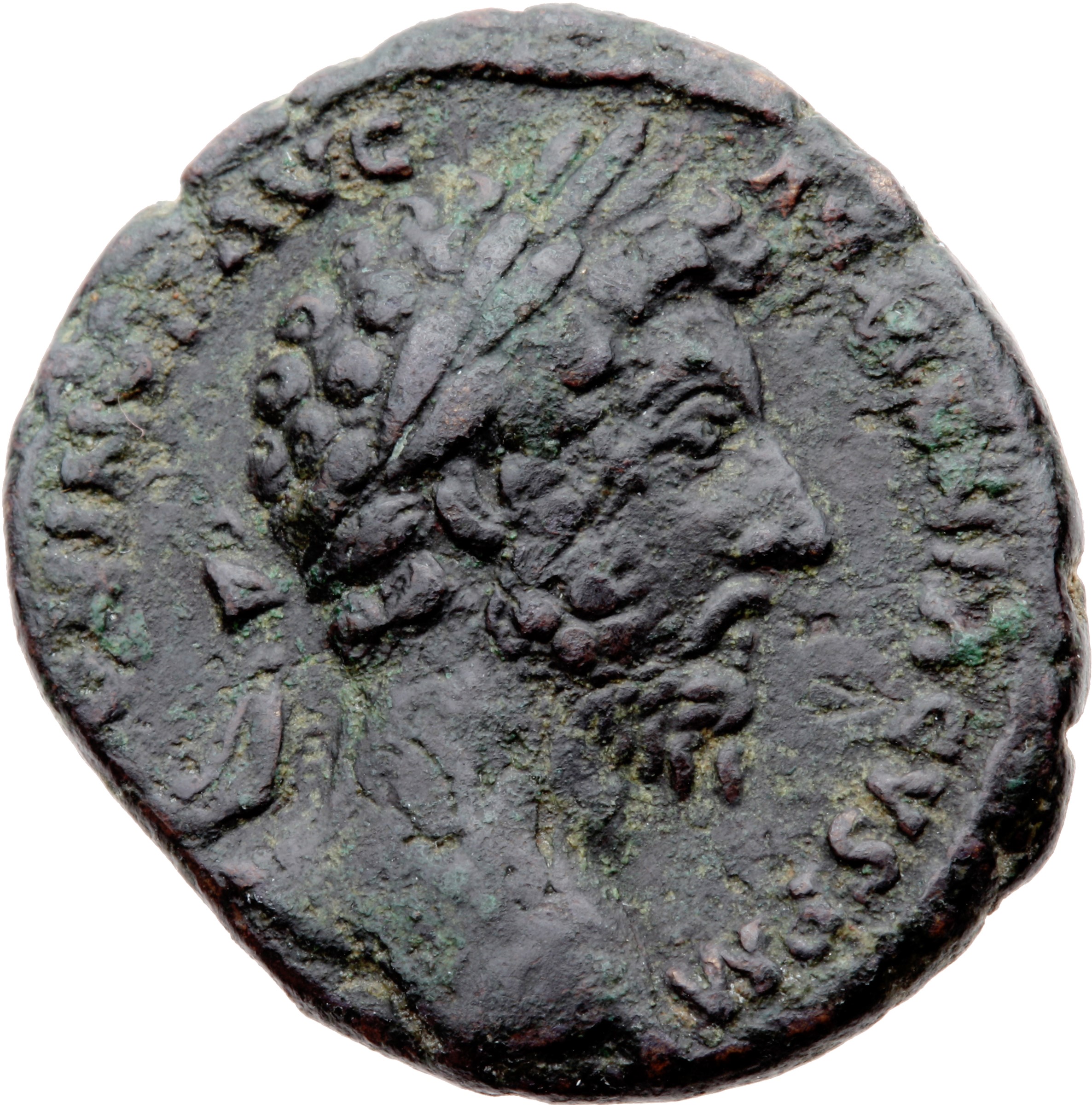 RIC III Marcus Aurelius 897 Marcus Aurelius obverse, Head of Marcus Aurelius, laureate, right