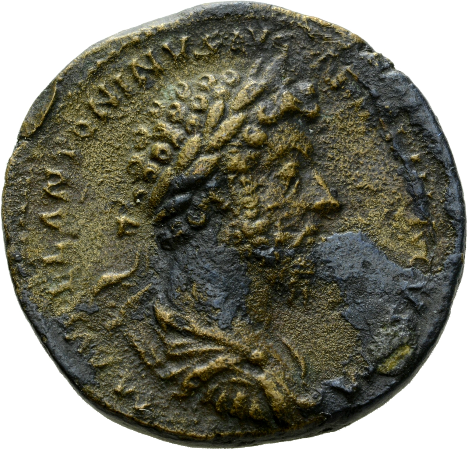 RIC III Marcus Aurelius 899 Marcus Aurelius obverse, Bust of Marcus Aurelius, laureate, cuirassed, right