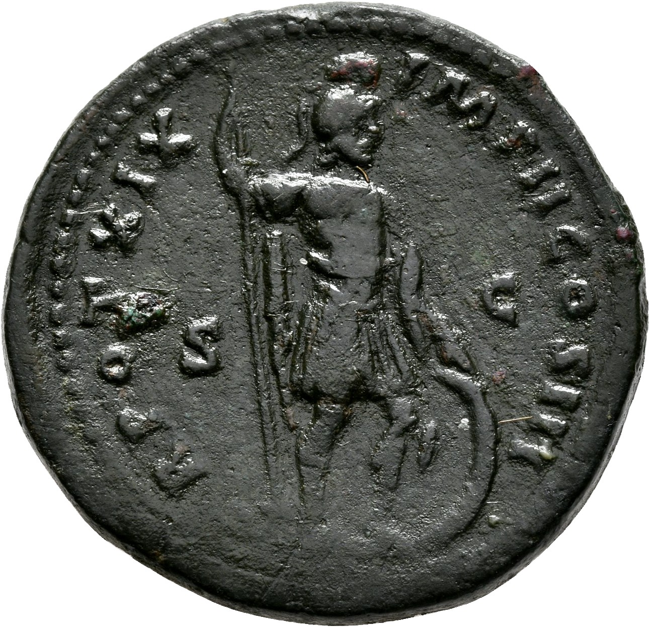 RIC III Marcus Aurelius 900 Marcus Aurelius reverse, Mars, helmeted, in military dress, standing right, holding vertical s...