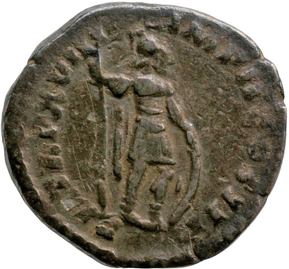 RIC III Marcus Aurelius 92 Marcus Aurelius reverse, Mars, helmeted, in military dress, standing right, holding inverted ve...