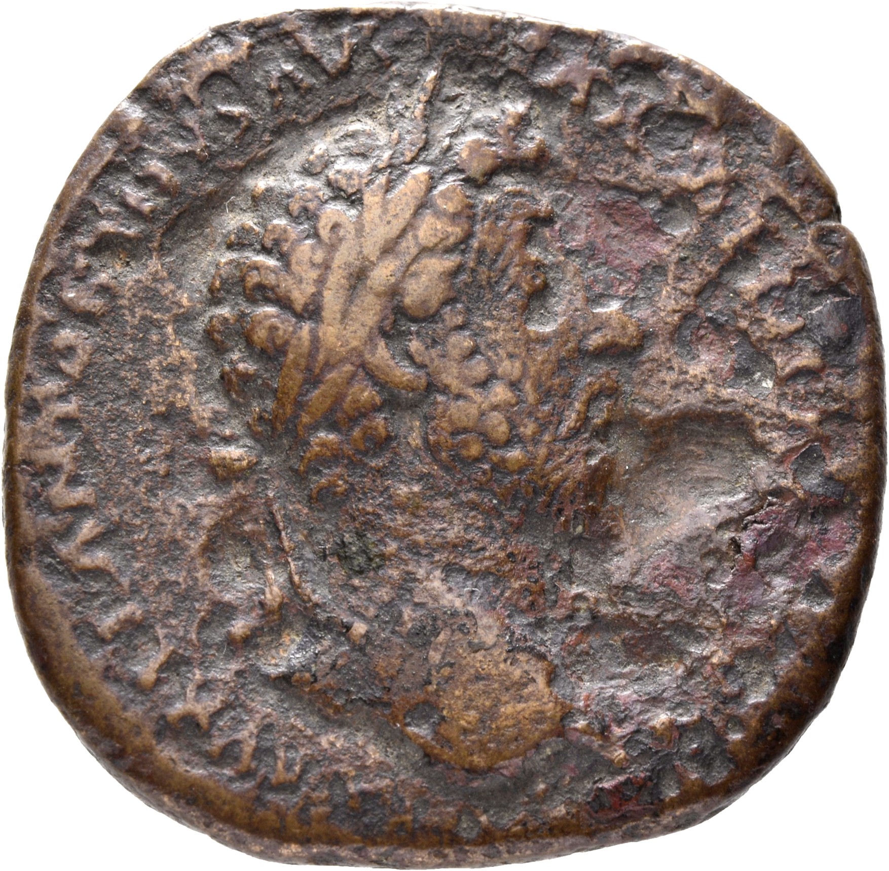 RIC III Marcus Aurelius 923 Marcus Aurelius obverse, Head of Marcus Aurelius, laureate, right