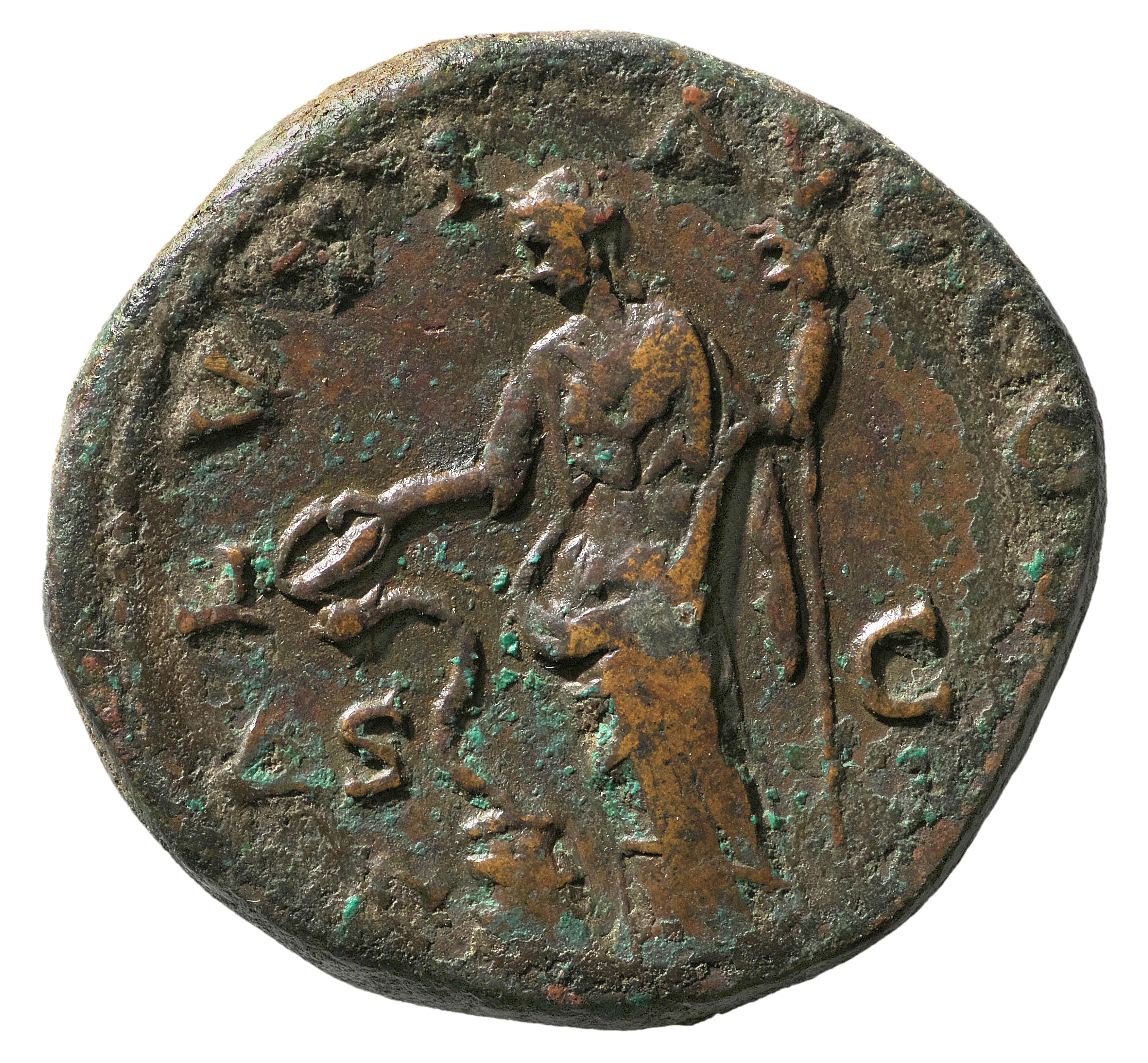 RIC III Marcus Aurelius 964 Marcus Aurelius reverse, Salus, draped, standing left, feeding out of patera in right hand sna...