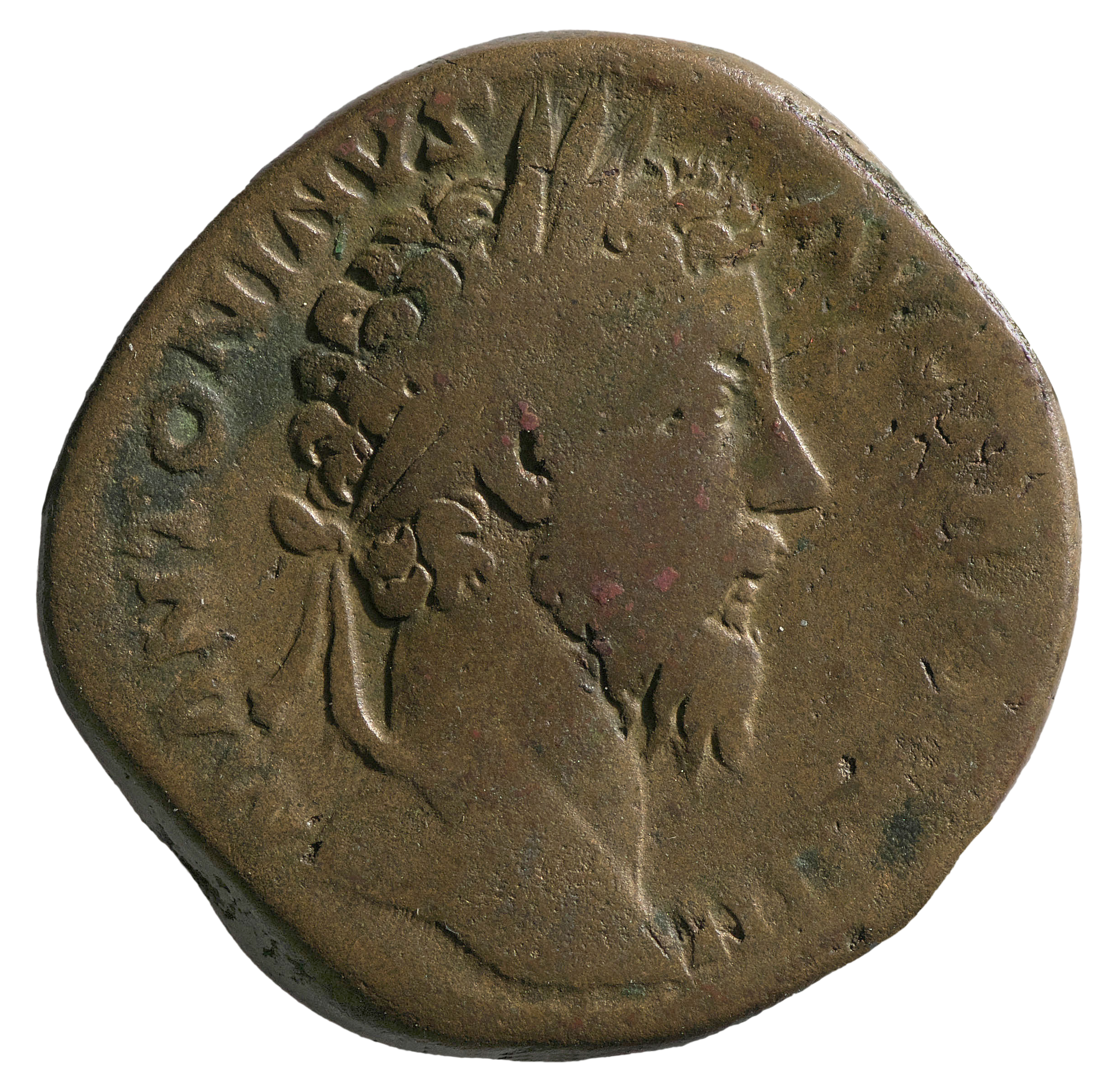 RIC III Marcus Aurelius 964 Marcus Aurelius obverse, Head of Marcus Aurelius, laureate, right