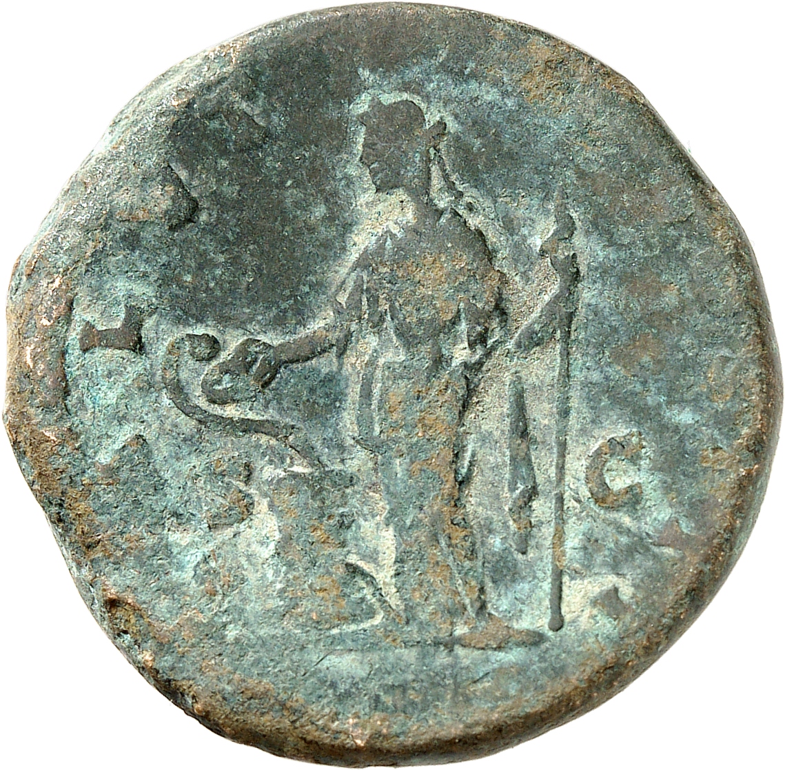RIC III Marcus Aurelius 964 Marcus Aurelius reverse, Salus, draped, standing left, feeding out of patera in right hand sna...