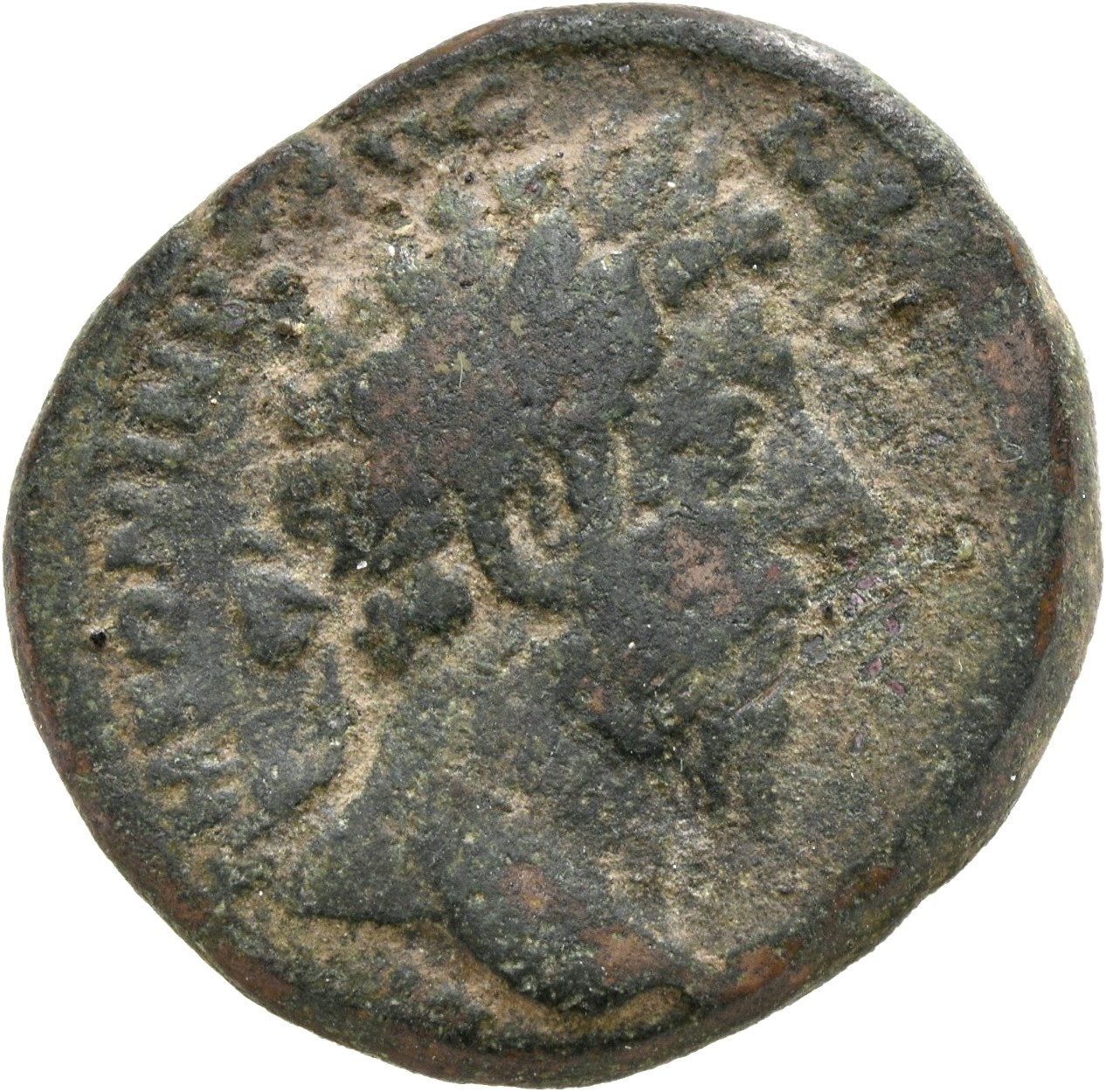 RIC III Marcus Aurelius 967 Marcus Aurelius obverse, Head of Marcus Aurelius, laureate, right