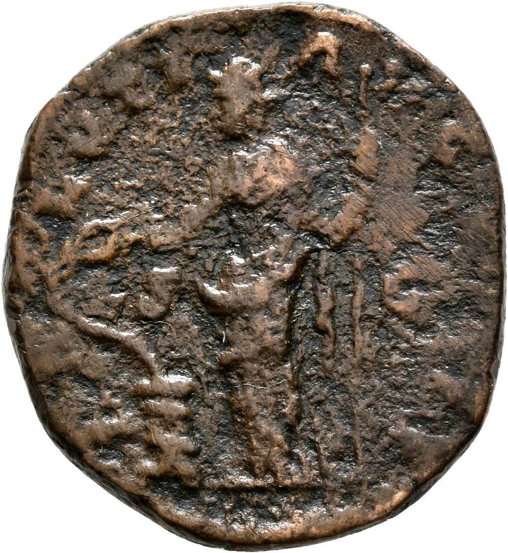 RIC III Marcus Aurelius 982 Marcus Aurelius reverse, Salus, draped, standing left, feeding out of patera in right hand sna...