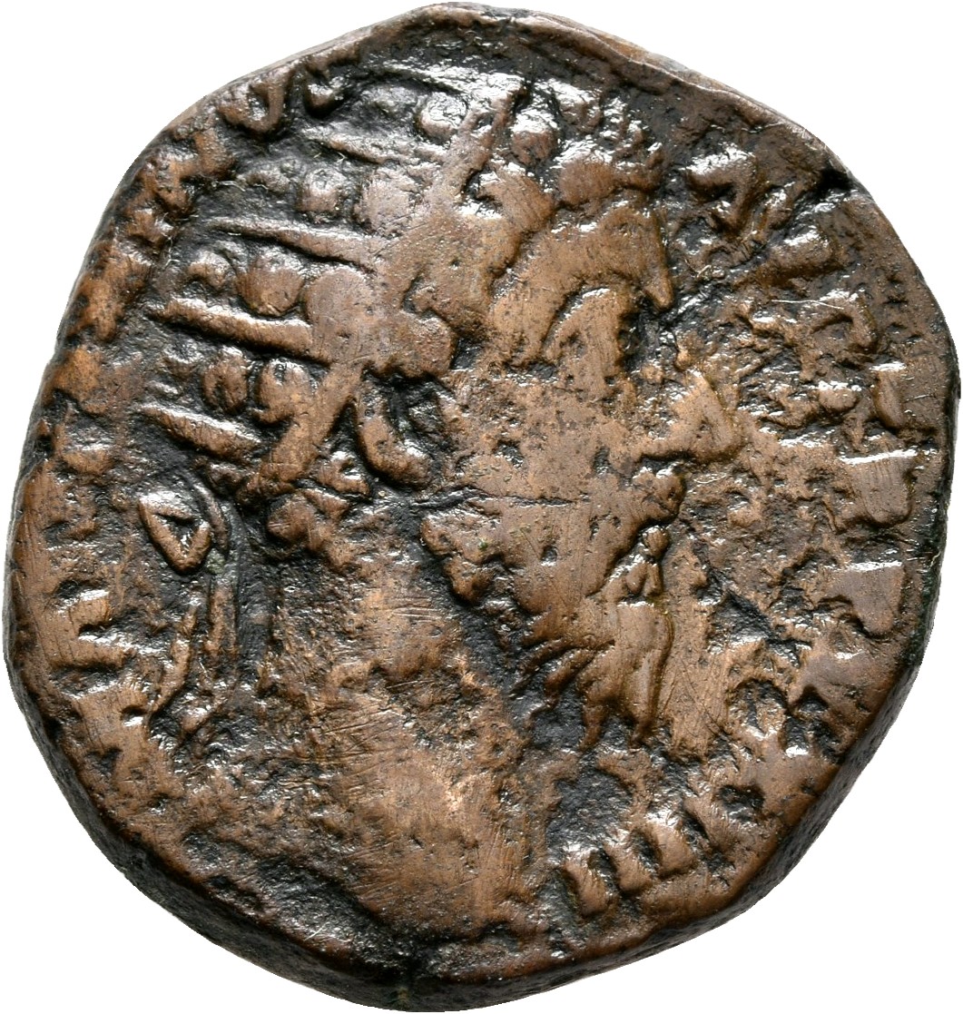 RIC III Marcus Aurelius 982 Marcus Aurelius obverse, Head of Marcus Aurelius, radiate, right