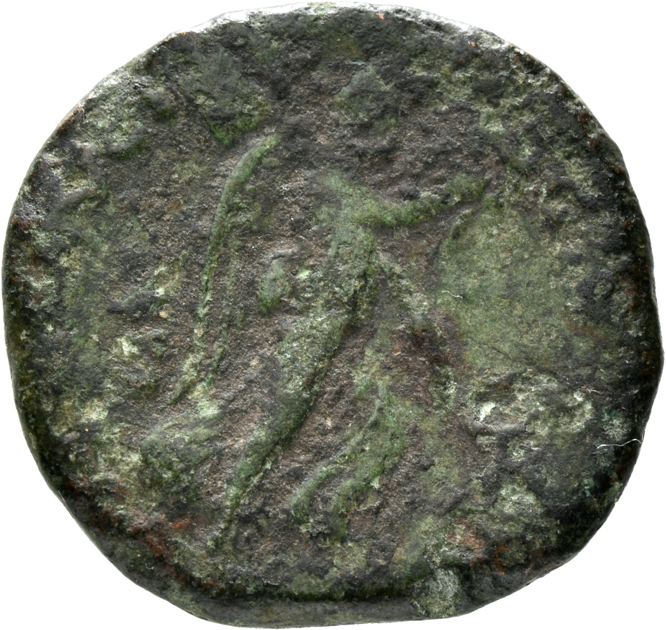 RIC III Marcus Aurelius 983 Marcus Aurelius reverse, Victory, winged, draped, advancing right, holding wreath up in right ...