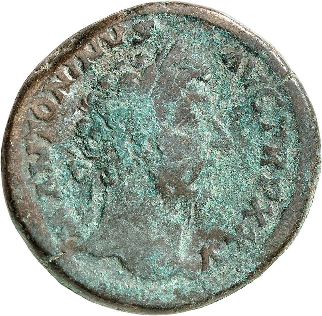 RIC III Marcus Aurelius 989 Marcus Aurelius obverse, Head of Marcus Aurelius, laureate, right