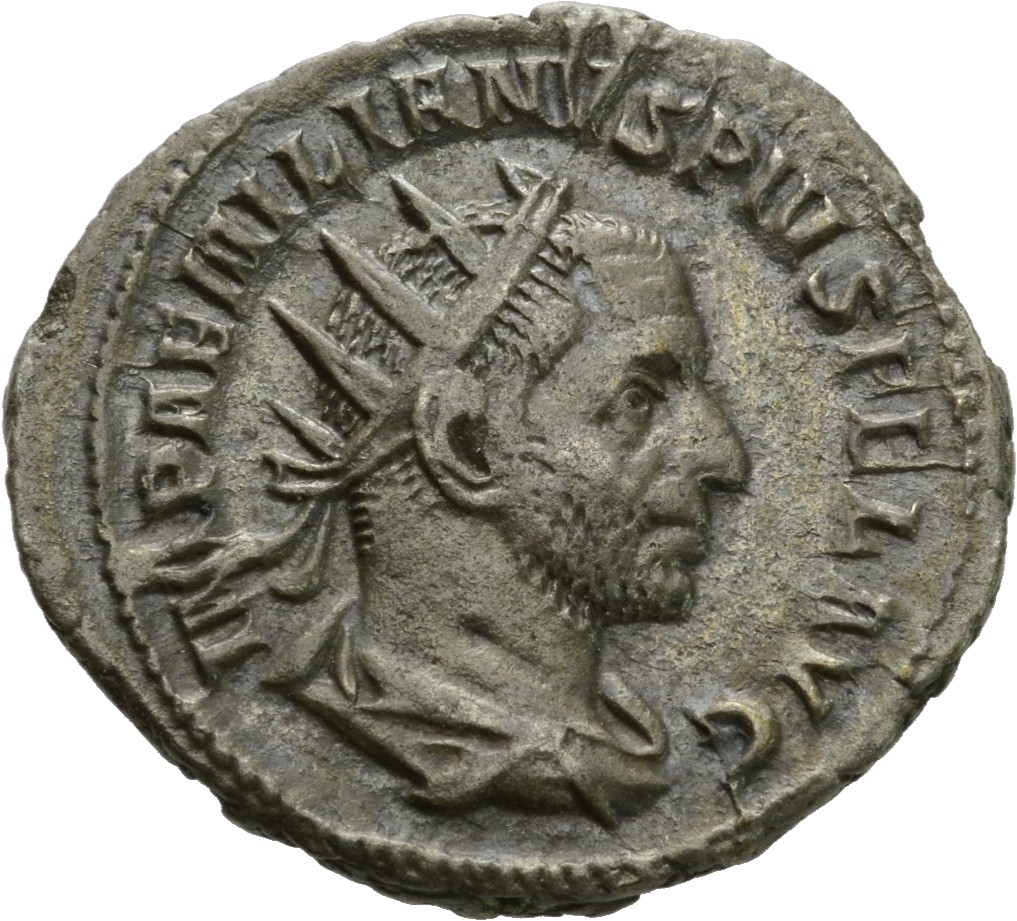 RIC IV Aemilian 11 Aemilian obverse, Bust of Aemilian, radiate, draped, cuirassed, right