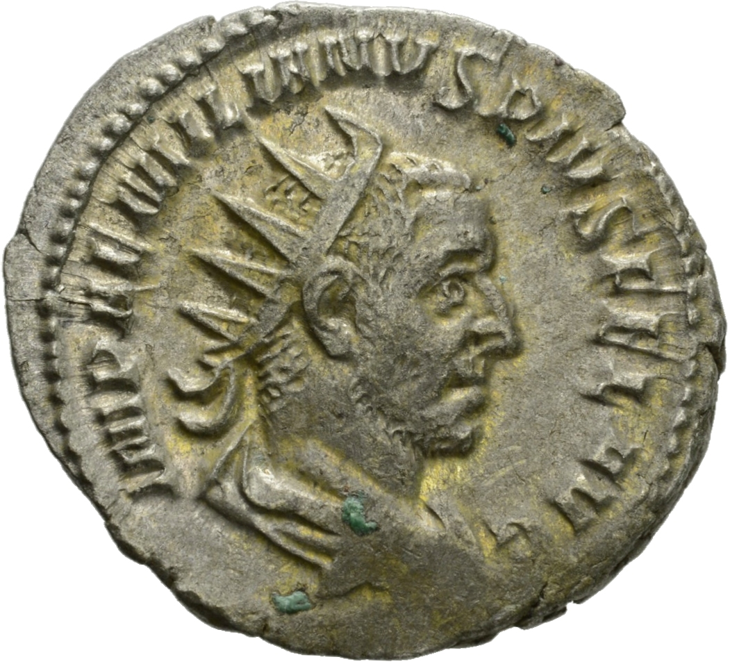 RIC IV Aemilian 3B Aemilian obverse, Bust of Aemilian, radiate, draped, cuirassed, right