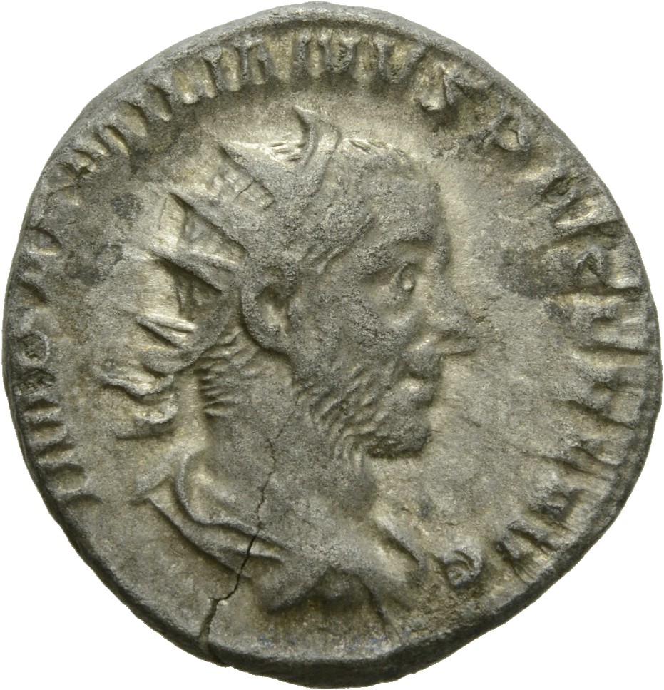 RIC IV Aemilian 4 Aemilian obverse, Bust of Aemilian, radiate, draped, cuirassed, right