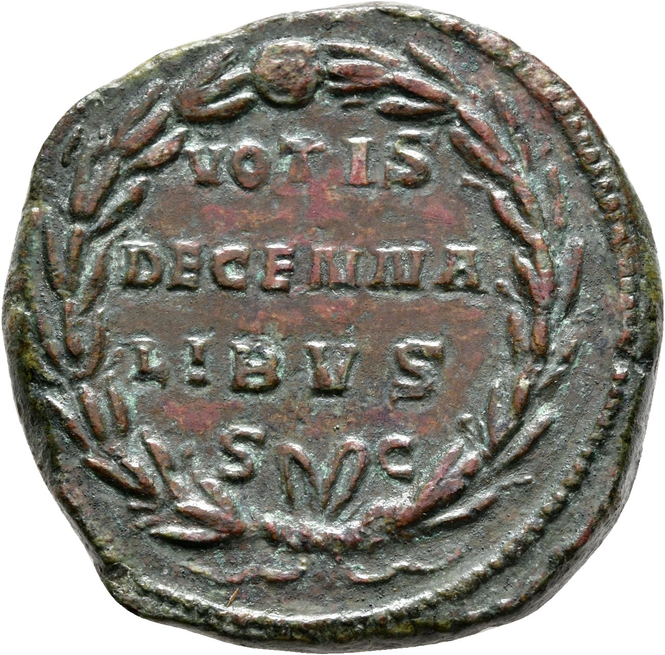 RIC IV Aemilian 42A Aemilian reverse, Legend inscribed in laurel-wreath