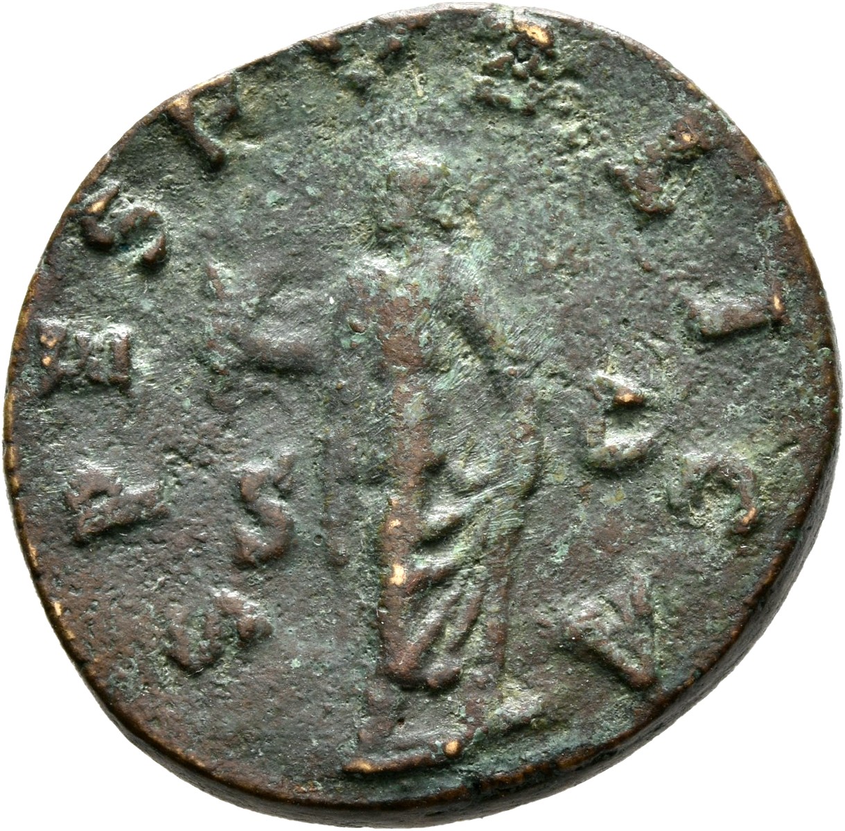 RIC IV Aemilian 51 Aemilian reverse, Spes, draped, advancing left, holding flower in right hand and raising skirt with lef...
