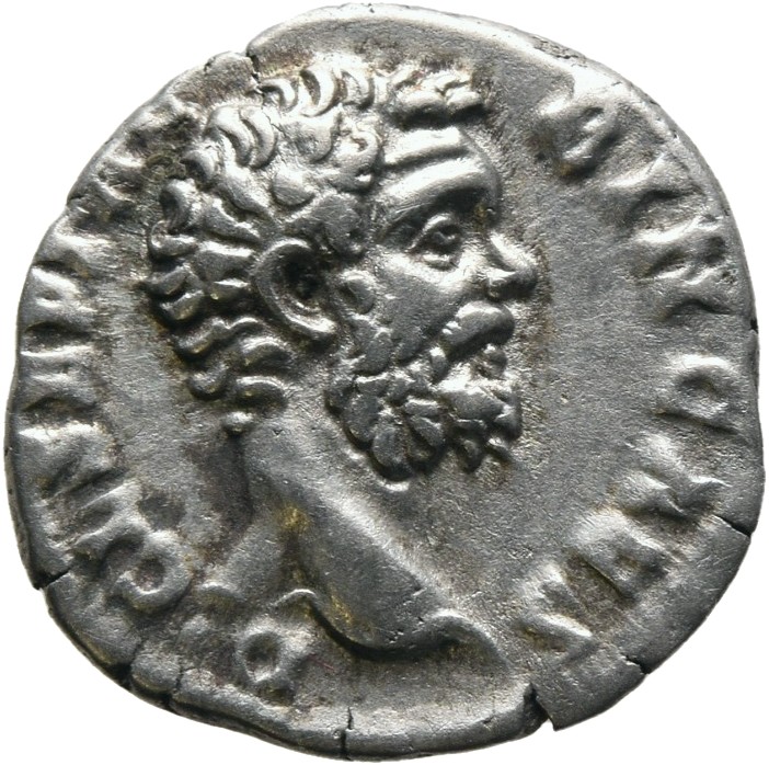 RIC IV Clodius Albinus 1 Clodius Albinus obverse, Head of Clodius Albinus, bare, right