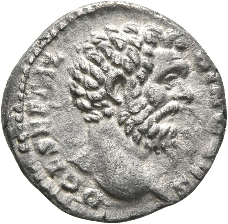 RIC IV Clodius Albinus 11A Clodius Albinus obverse, Head of Clodius Albinus, bare, right