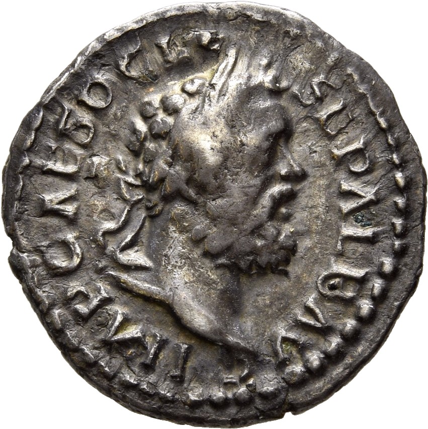 RIC IV Clodius Albinus 32Ab Clodius Albinus obverse, Head of Clodius Albinus, laureate, right