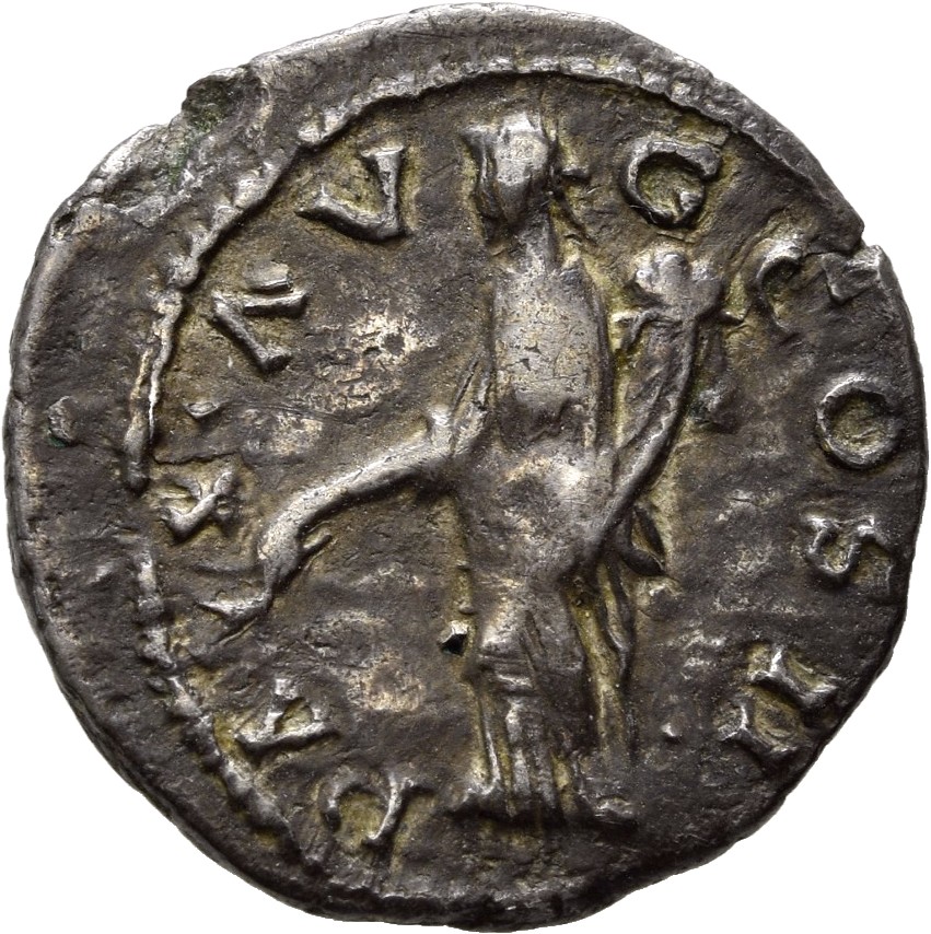 RIC IV Clodius Albinus 32Ab Clodius Albinus reverse, Pax, draped, standing left, holding branch in right hand and cornucop...
