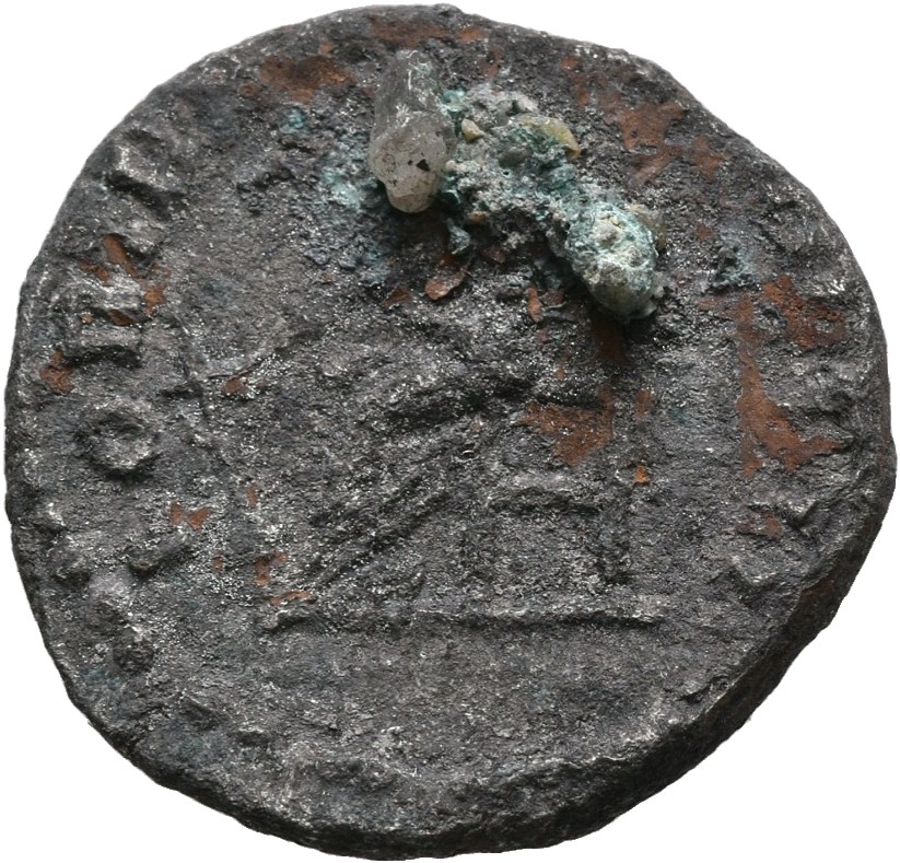 RIC IV Clodius Albinus 5 Clodius Albinus reverse, Fortuna, draped, seated left, holding rudder set on globe in right hand ...